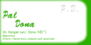 pal dona business card